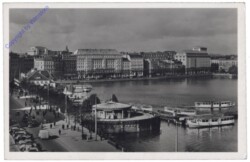 Hamburg, Binnenalster mit Blick auf Neuer Jungfernstieg