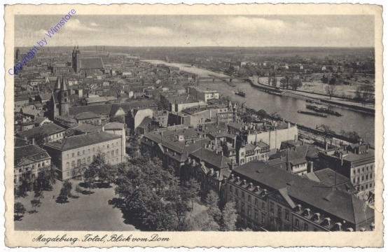 ak127259 Magdeburg, Total, Blick vom Dom