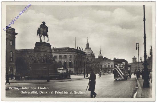 Berlin, Denkmal Friedrich d. Großen, Universität, Unter den Linden