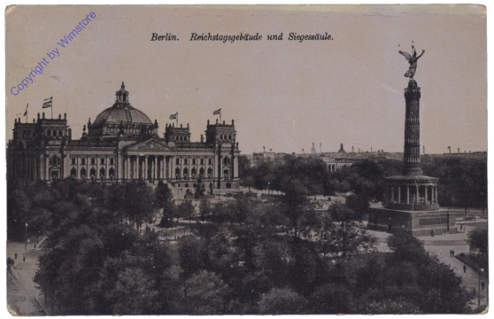 Berlin, Reichstagsgebäude und Siegessäule