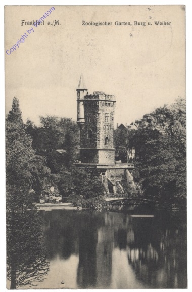 Frankfurt am Main, Zoologischer Garten, Burg u. Weiher