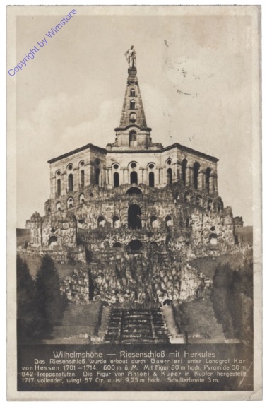 Kassel, Wilhelmshöhe, Riesenschloss mit Wilhelmshöhe