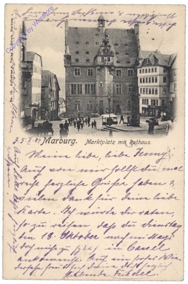 Marburg, Marktplatz mit Rathaus