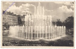Chemnitz, Leuchtspringbrunnen in den Anlagen am Schloßteich
