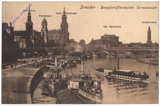 Dresden, Elbe, Dampfschifflandeplatz - Terrassenufer