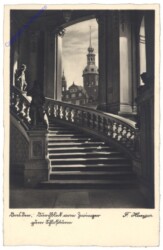 Dresden, Zwinger, Durchblick vom Zwinger zum Schloßturm