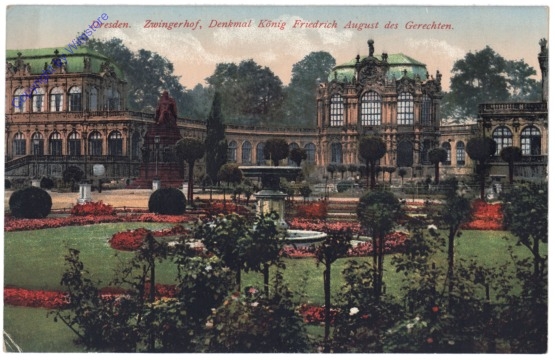 Dresden, Zwinger, Zwingerhof, Denkmal König Friedrich August des Gerechten