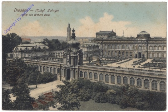 Dresden, Zwinger, Blick von Webers Hotel