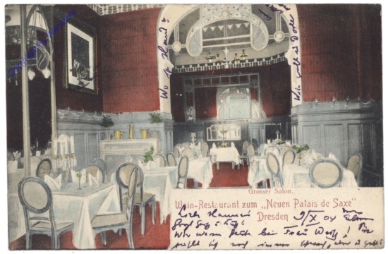 Dresden, Restaurant, Wein-Restaurant zum "Neuen Palais de Saxe"