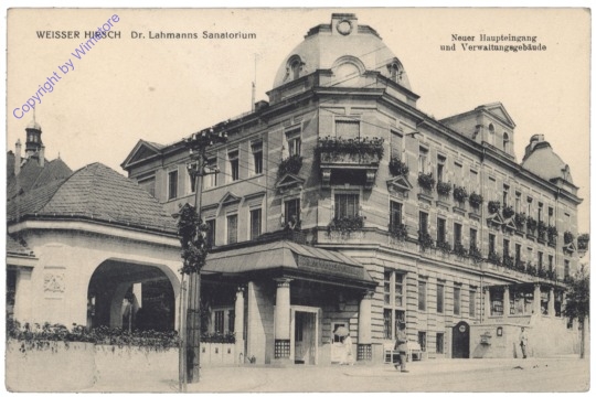 Dresden, Weisser Hirsch, Dr. Lahmanns Sanatorium, Neuer Haupteingang und Verwaltungsgebäude