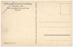 Dresden, Jubiläums-Gartenbau-Ausstellung 1926, Blick vom grünen Dom nach dem Rosenhof