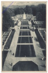 Dresden, Jubiläums-Gartenbau-Ausstellung 1926, Blick vom grünen Dom nach dem Rosenhof