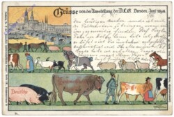 Dresden, Gruss von der Ausstellung der DLG 1898