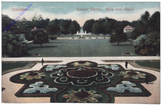 Dresden, Grosser Garten, Blick vom Palais
