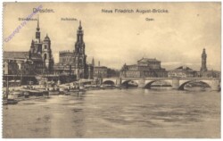 Dresden, Neue Friedrich August-Brücke, Ständehaus, Hofkirche, Oper