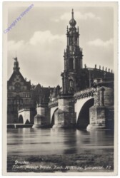 Dresden, Friedrich-August-Brücke, Kath. Hofkirche, Georgentor