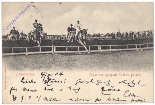 Dresden, Seidnitz, Gruss vom Rennplatz, Hürdensprung