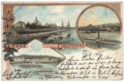 Dresden, Loschwitz, Gruss v. schönen Elbestrand