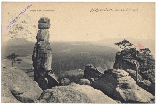 Königstein, Pfaffenstein, Jungfernstein (Barbarine)