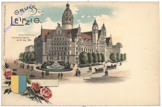 Leipzig, Gruss aus, neues Rathaus