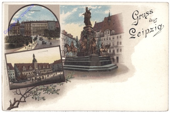 Leipzig, Gruss aus, Sieges Denkmal
