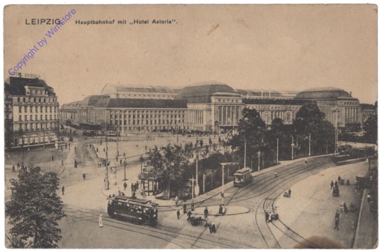 Leipzig, Hauptbahnhof, mit Hotel Astoria