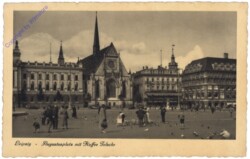 Leipzig, Augustusplatz mit Kaffee Fetsche