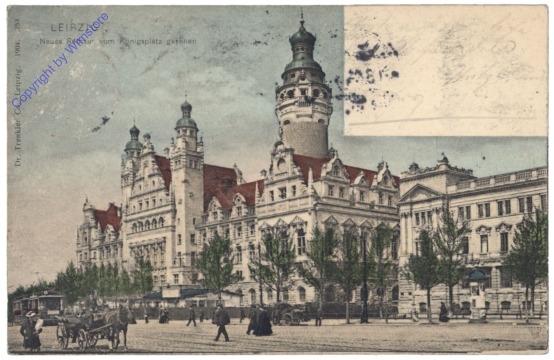 Leipzig, Rathaus, vom Königsplatz gesehen