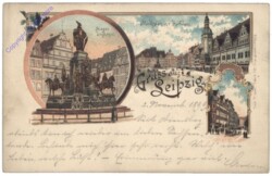 Leipzig, Rathaus, Marktplatz, Sieges Denkmal