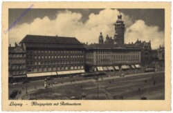 Leipzig, Rathaus, Königsplatz mit Rathausturm