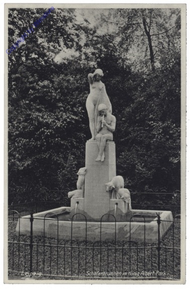 Leipzig, Schäferbrunnen im König Albert Park