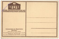 Leipzig, Intern. Baufachausstellung mit Sonderausstellungen 1913, Innenansicht der Bayerischen Bierhalle