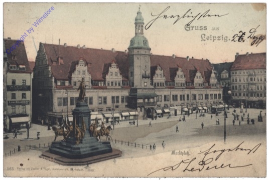 Leipzig, Gruss aus, Marktplatz