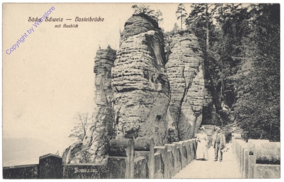 Rathen, Bastei-Brücke, mit Ausblick