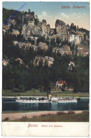 Rathen, Bastei, Blick von Rathen