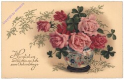 Rosen in Vase, Geburtstag