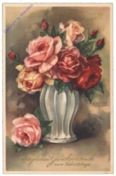 Rosen in Vase, Geburtstag
