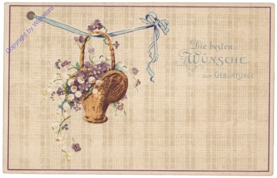 ak128244 Blumenkorb, Geburtstag