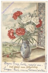 ak128248_1 Nelken in Vase, Geburtstag