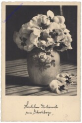 Stiefmütterchen in Vase, Geburtstag