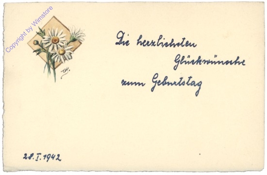 ak128270_1 Blumen, Geburtstag