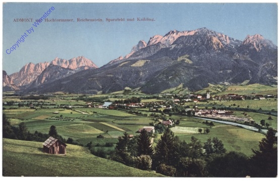 Admont, mit Hochtormauer, Reichenstein, Sparafeld und Kaibling