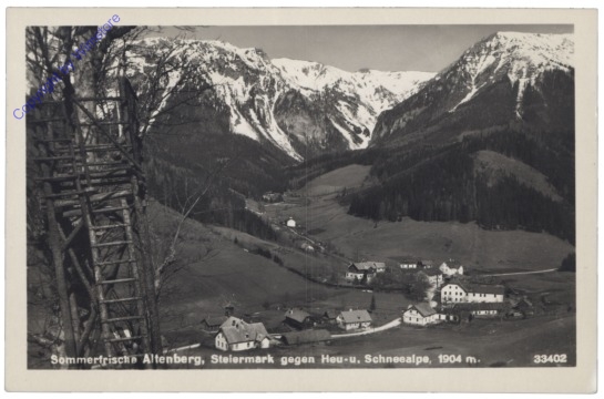Altenberg, gegen Heu- u. Schneealpe