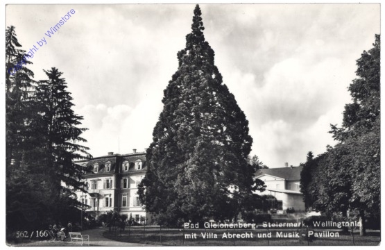 Bad Gleichenberg, Wellingtonia mit Villa Albrecht und Musik-Pavillon