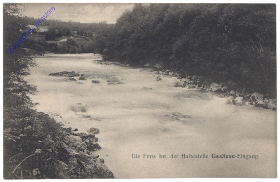 Gesäuse, Die Enns bei der Haltestelle Gesäuse-Eingang