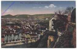 Graz, vom Schlossberg mit Starckehäuschen