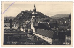 Graz, Stadtpfarrkirche und Schlossberg