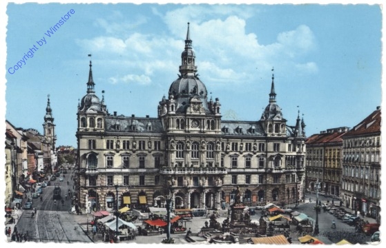 Graz, Hauptplatz mit Rathaus