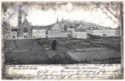 Graz, Marienkirche und Schlossberg