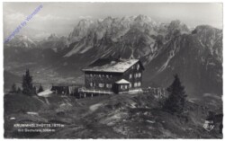 Haus im Ennstal, Krummholzhütte mit Dachstein